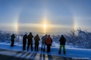 A typical winter phenomenon in the far north: the solar halo